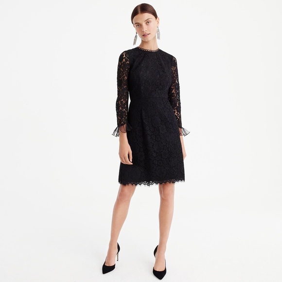 NWT J. Crew Long-sleeve Lace Dress - Picture 2 of 7